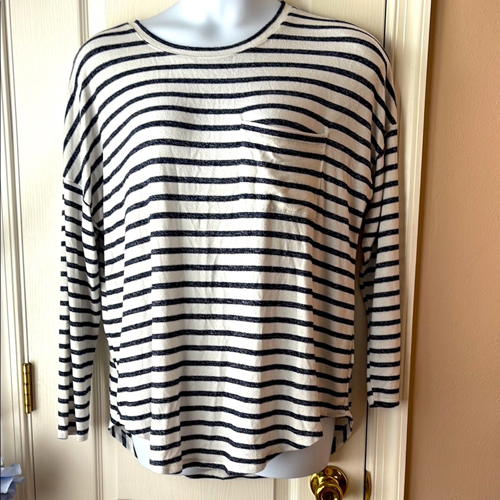Comfort and casual Striped Long Sleeve Top